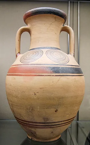 protogeometric: of or relating to a style of Ancient Greek pottery led by Athens and produced between roughly 1030...