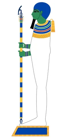 ptah: a god of creativity and craftsmen, sometimes also identified with the gods of death and the birth...