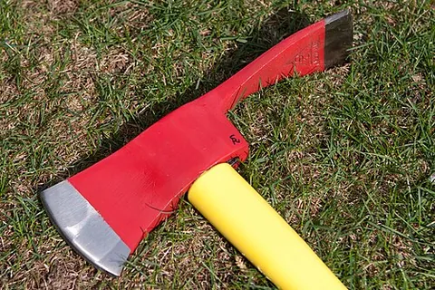 pulaski: a double-ended fire-fighting tool, usually long-handled, and having an ax-blade on one side and a...