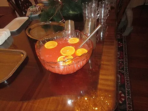 punchbowl: a large bowl used for making or serving punch (the beverage)