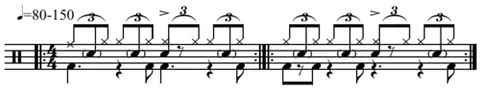purdie shuffle: a style of rhythm in popular music incorporating precise half note, backbeats, and grooves