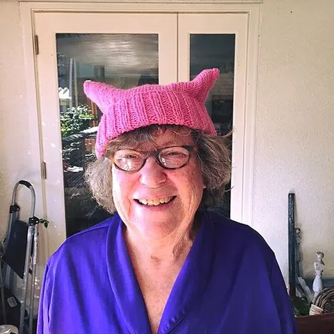 pussy hat: a simple pink knitted hat playfully reflecting a double entendre, worn in symbolic solidarity with...