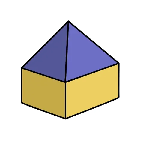 pyramid roof: a pyramid-shaped roof