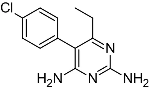 pyrimethamine: a synthetic compound derived from pyrimidine, acting as a folic acid antagonist and used in the...