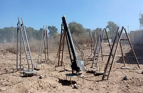 qassam: the Qassam rocket, a type of homemade rocket used by Hamas militants in Gaza