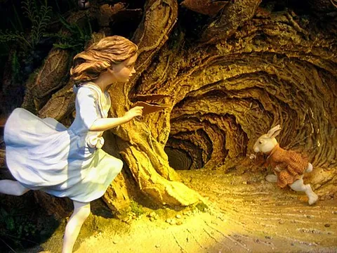rabbit hole: a bizarre world, where everyday rules do not apply