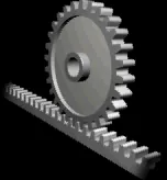 rack and pinion: a pair of gears, consisting of a circular pinion that engages with the teeth of a flat bar, that...