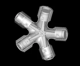 radial engine: any of several internal combustion engines that have the cylinders arranged radially around a...