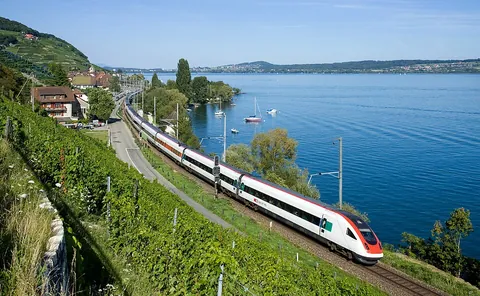 railway: a transport system using rails used to move passengers or goods