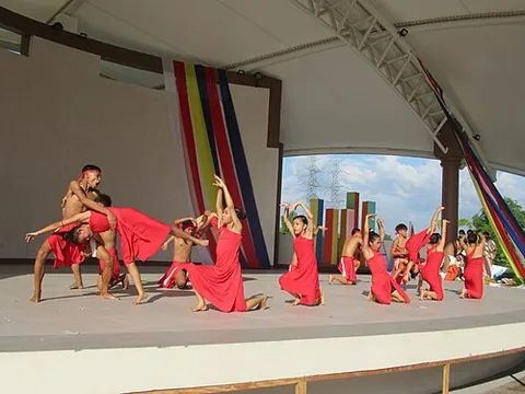 rain dance: a ceremonial dance intended to provoke rain