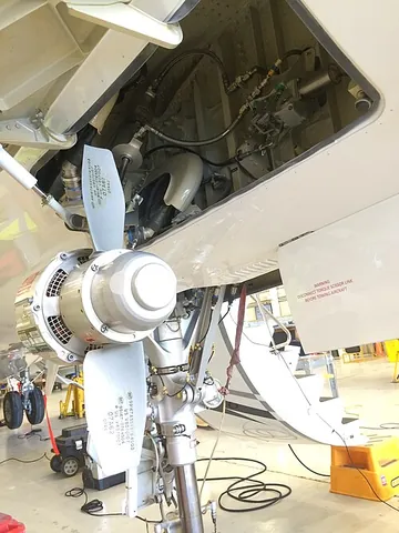 ram air turbine: a small wind turbine mounted on an aircraft and used to generate electrical or hydraulic power from...
