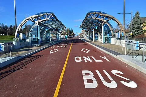 rapidway: a separated bus lane forming part of a bus rapid transit system