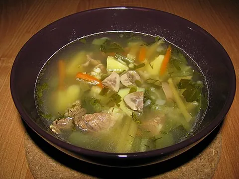rassolnik: a soup in Russian cuisine made from pickled cucumbers