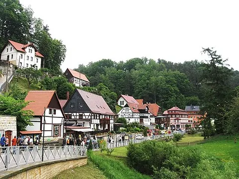 rathen: a village in Sächsische Schweiz-Osterzgebirge district, Saxony, Germany