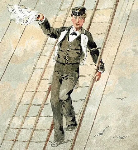 ratline: the rope or similar material used to make cross-ropes on a ship