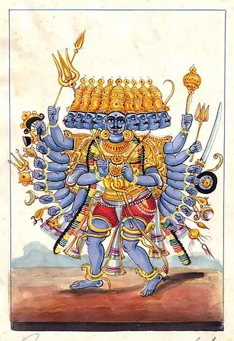 ravana: the king of the asuras, ruler of Lanka and killed by Rama in Ramayana