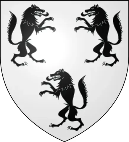ravissant: in a half-raised position, as if about to spring on prey