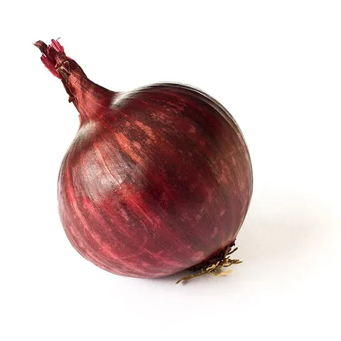 red onion: a type of onion with reddish purplish skin