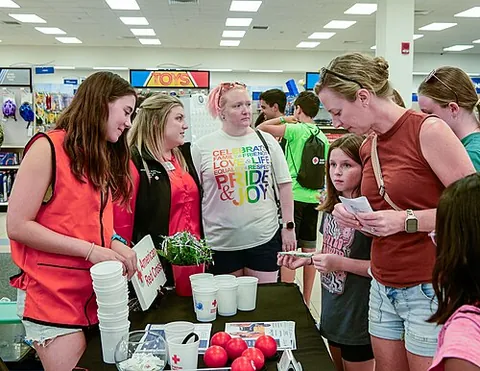 resource fair: an event at which various types of resources are provided to members of a community