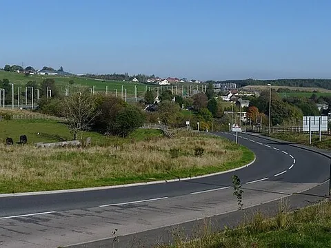 rhymney bridge: a locality next to Llechryd, Rhymney community, Caerphilly borough, Wales (OS grid ref SO1009)
