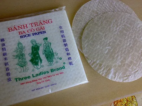 rice paper: a thin, fragile paper made from parts of the rice plant, used in artificial flowers and watercolour...