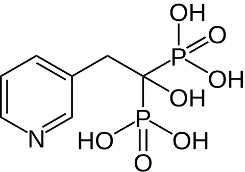 risedronic acid: a bisphosphonate C₇H₁₁NO₇P₂ taken orally to inhibit bone resorption especially in the prevention or...
