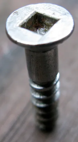 robertson screw: a type of screw having a square recess in the head