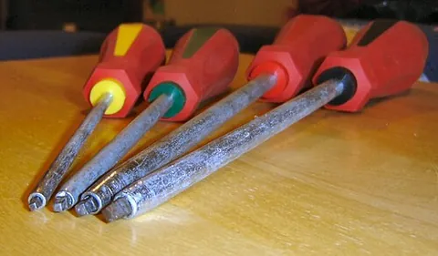 robertson screwdriver: a type of screwdriver having a square tip, designed to drive a Robertson screw