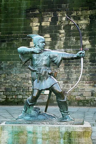 robin hood: a legendary English outlaw famous for his skill in archery and his vow to defend the poor and the...