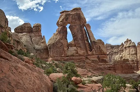 rock formation: an outcrop of rock that forms a distinctive shape