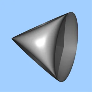 roman surface: a self-intersecting mapping of the real projective plane into three-dimensional space, with an...