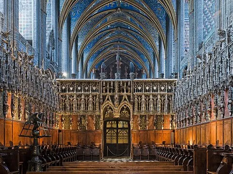 rood screen: a carved screen that separated the chancel and nave in a medieval church; it originally carried a...