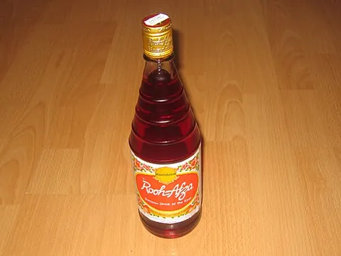 rooh afza: a brand name for a concentrated syrup, commonly diluted with water or milk to create a squash which...
