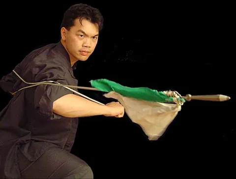rope dart: a weapon that originated in ancient China, consisting of a long rope with a metal dart at the end,...