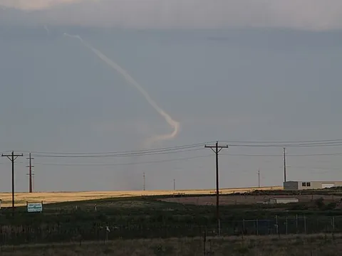 rope tornado: a tornado that is much longer than it is wide, and often sinuous, often opposed to a wedge tornado