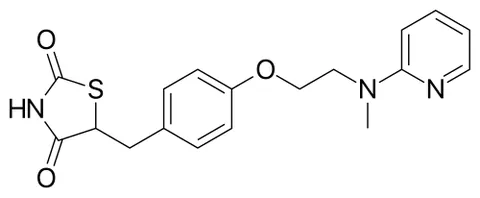 rosiglitazone: a thiazolidinedione derivative (trademark Avandia) taken orally in the form of its maleate...