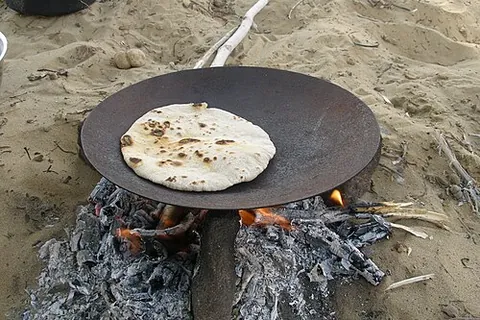 roti: a kind of unleavened flatbread commonly consumed in South Asia and the Caribbean