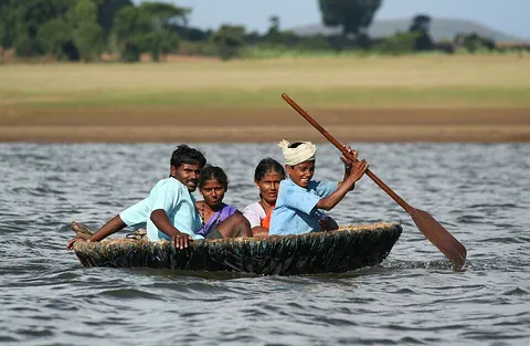 rowboat: a small open boat propelled by oars (by rowing)