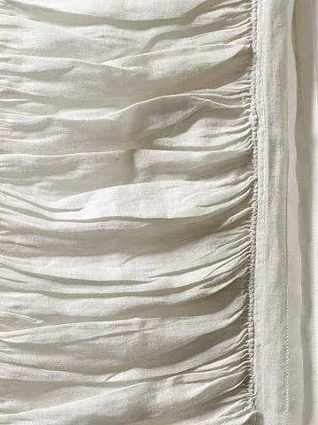ruche: a strip of fabric which has been fluted or pleated