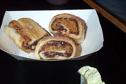 rugelach: a type of Jewish pastry, which may be filled with various fruit, nuts, chocolate, etc