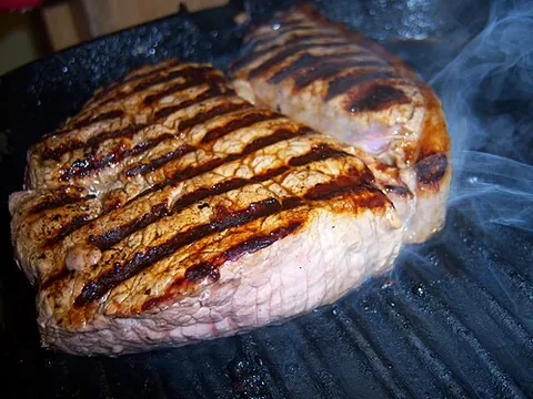 rump steak: beef from the backside of a cow