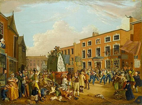 rushbearing: a rural festival when the parish church was strewn with rushes, between haymaking and harvest