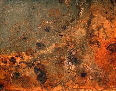 rust: the deteriorated state of iron or steel as a result of moisture and oxidation; it consists mostly...
