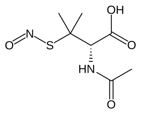 s-nitroso-n-acetylpenicillamine: a synthetic S-nitrosothiol compound that acts as a nitric oxide donor, releasing nitric oxide under...