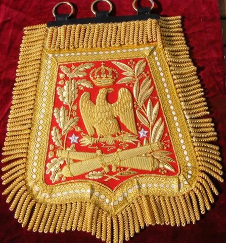 sabretache: a leather pocket or pouch worn hanging from a cavalry officer’s belt