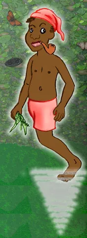 saci: a young, black, one-legged prankster in Brazilian folklore, who smokes a pipe and wears a magical...