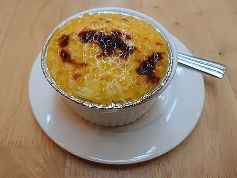 sago pudding: a milk pudding made from sago
