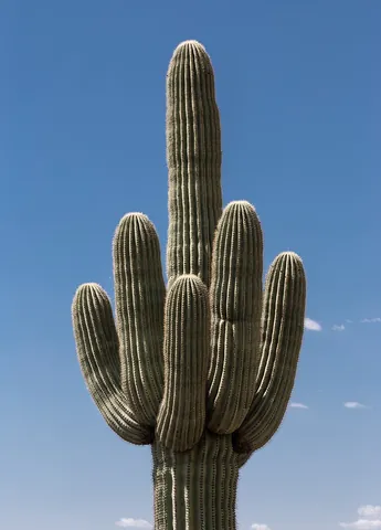 saguaro: carnegiea gigantea, a large cactus native to the Sonoran Desert and characterized by its "arms"
