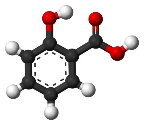 salicylic acid: a white crystalline organic acid, 2-hydroxybenzoic acid, C₆>H₄(OH)(COOH), used in the production of...