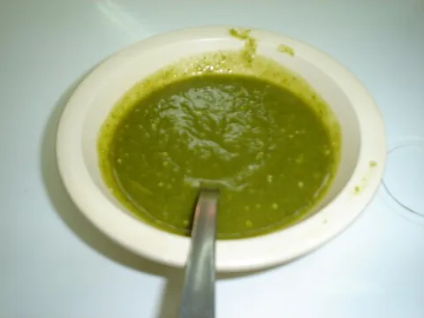 salsa verde: a Mexican sauce made chiefly of tomatillos